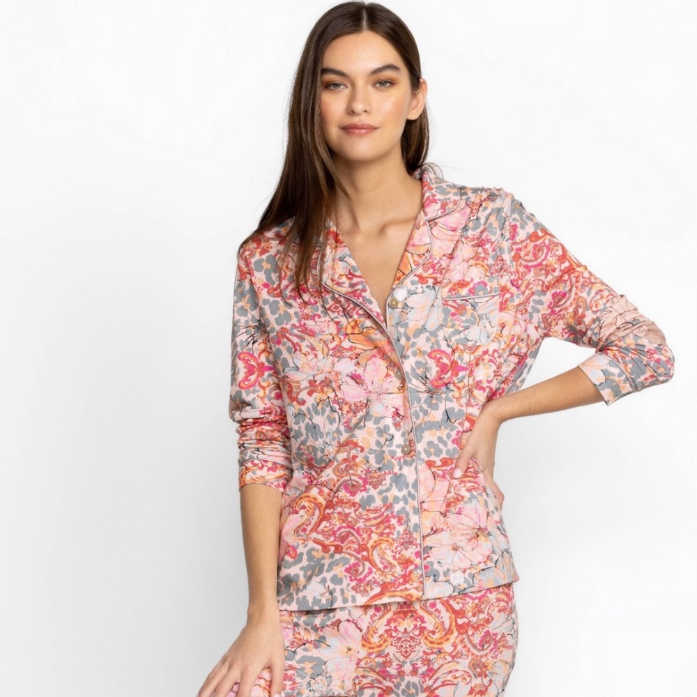NWT!  Johnny Was Feline Blush long pj set